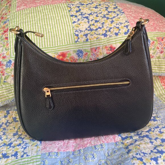Coach Teri Hobo Bag - Black/Gold - Picture 2 of 5